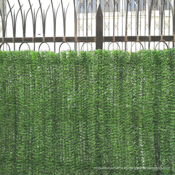 Cerca verde artificial artificial del jardín decorativo plástico para la venta